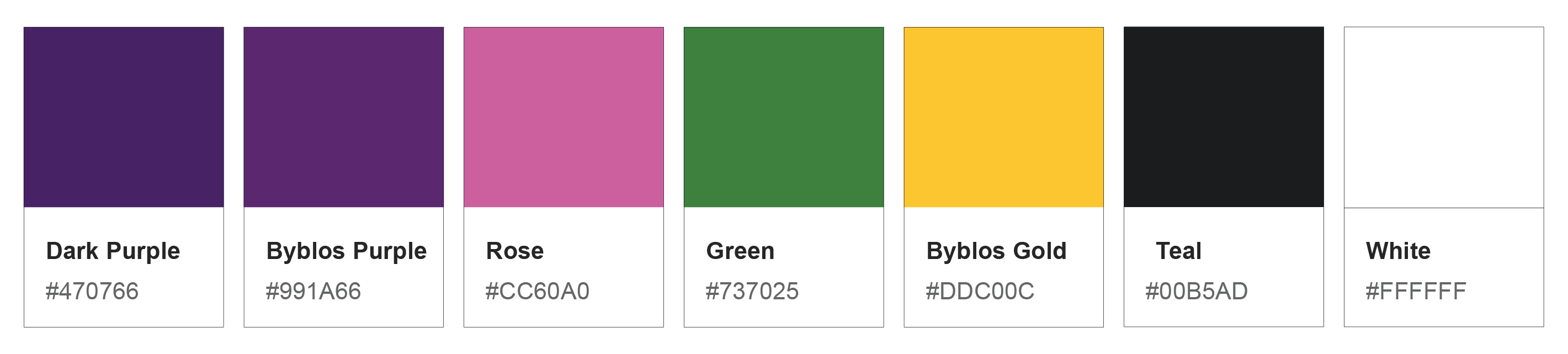 The proposed colour palette for the application that looks at solidifying the brand identity of the application using colours based off of the logo colours used